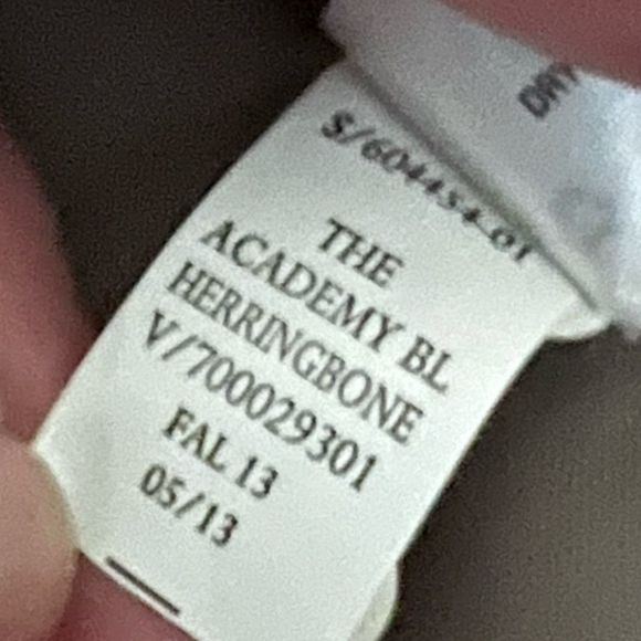 NWOT $118 GAP | The Academy |  Lined | Herringbone Blazer in Gray & White - Picture 8 of 8